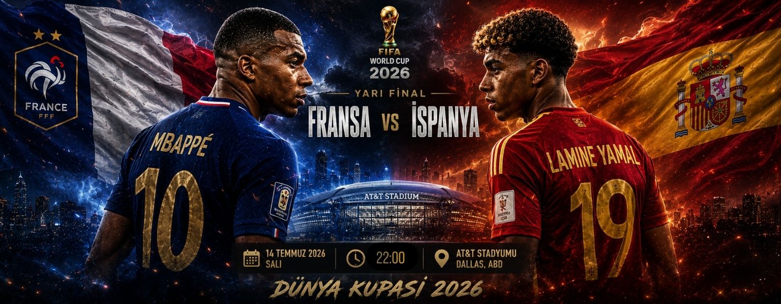 2026 Dünya Kupası Yarı Finalinde Fransa İspanya’ya Karşı